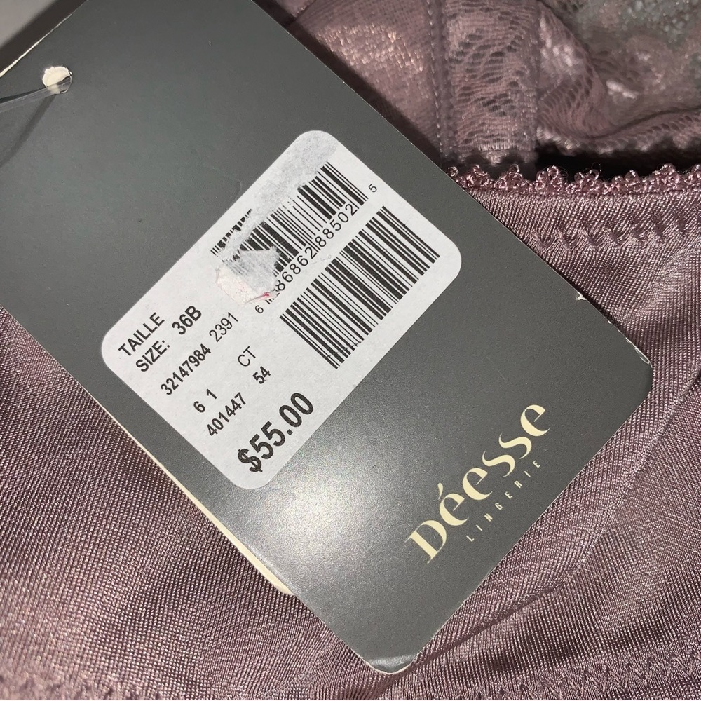 DEESSE size 36 B LACE UNDERWIRE BRA keyhole penningtons addition elle NWT - Picture 11 of 15